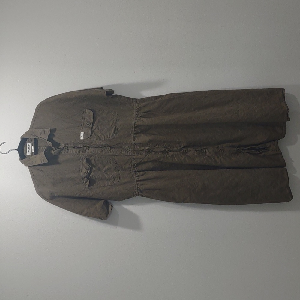 Nok Nok Khaki Button Up Dress Size M